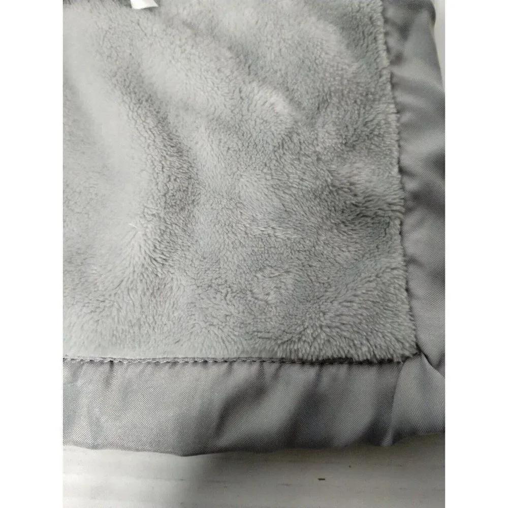 Carters Baby Lovey Gray Plush Elephant Holding Security‎ Blanket Satin EUC